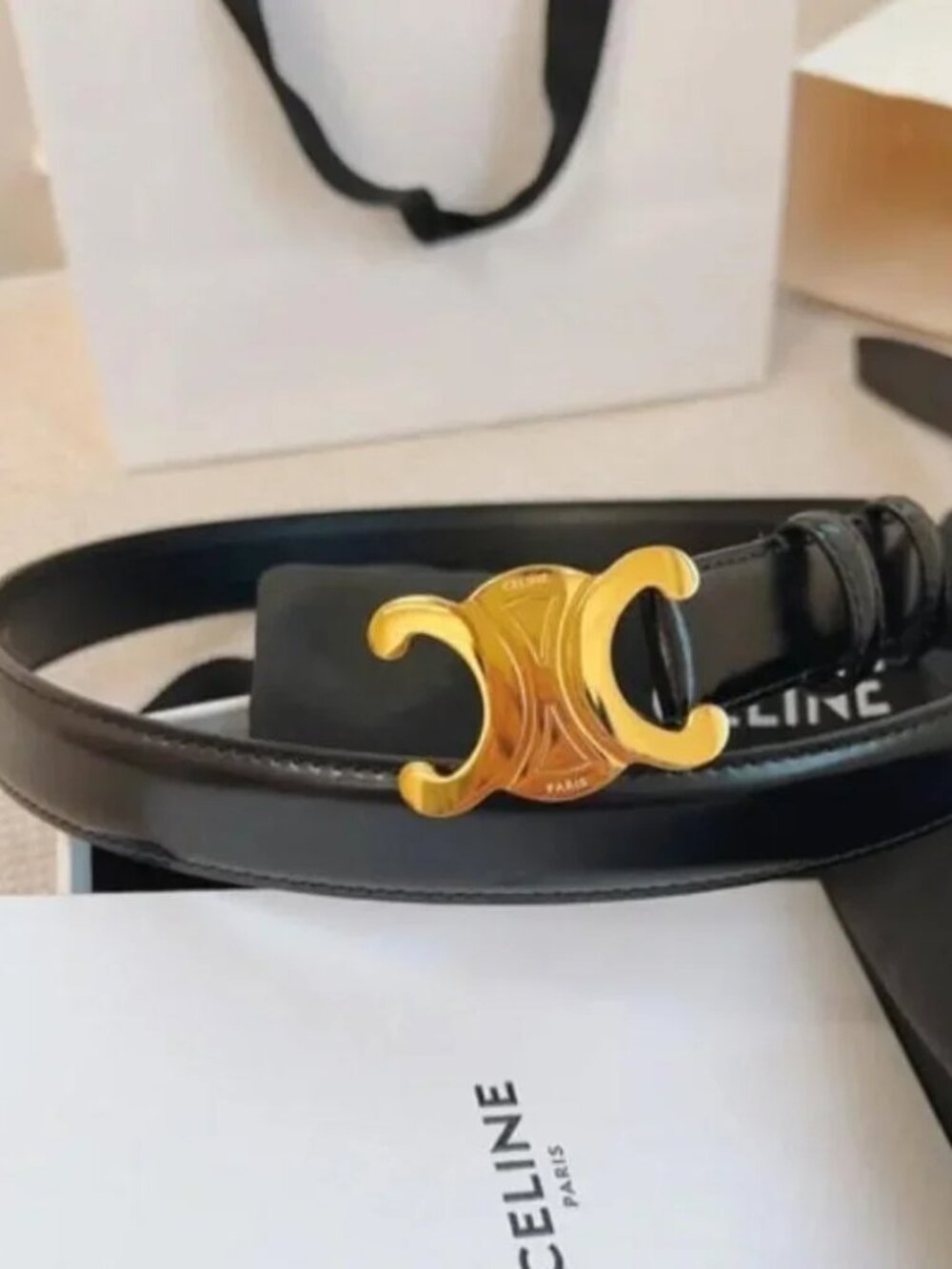 CELINE Triomphe Belt Size 95 - With Original Box - Picture 2 of 5